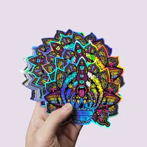 Shiny Sticker Personalized Promotional Holographic Die Cut Manufacturer Sticker