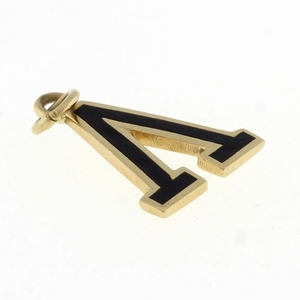 Colgante de alfabeto <span class=keywords><strong>griego</strong></span> Lambda Pvd oro relleno esmalte negro 19mm alto collar de alfabeto <span class=keywords><strong>griego</strong></span> - Product Image 6