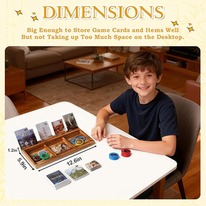 Cross-border wooden <b>playing</b> <b>card</b> display rack, <b>playing</b> <b>card</b> recess storage rack, <b>playing</b> <b>card</b> display base, <b>playing</b> <b>card</b> holder - Product Image 2