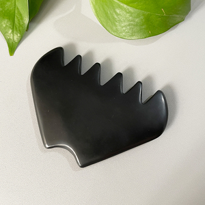 Custom naturale Bian Stone Gua Sha pettine Anti-invecchiamento bellezza cura della pelle giada Guasha Si Bin <span class=keywords><strong>viso</strong></span> raschiatura pietra <span class=keywords><strong>massaggio</strong></span> - Product Image 2