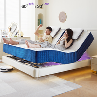 Matelas de lit massant électrique automatique réglable Split King, matelas de luxe inclinable sur mesure, matelas électrique fourni par l'usine
