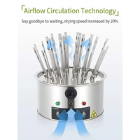 Glassware Airflow Dryer Stainless Steel C-Type Desiccator with 12/20/30 Holes for Tubes and Bottles Made in China