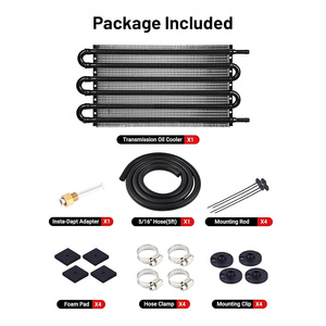 Kit Universal de Enfriador de Aceite de Transmisión de Aluminio de 6 Filas - Radiador ATF de Alto Rendimiento con Manguera y Abrazaderas de 5/16 Pulgadas - Product Image 4