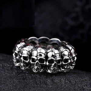 New Personality High Quality Punk Jewelry Stainless Steel <strong>Skull</strong> <strong>Ring</strong> for Men - Product Image 5