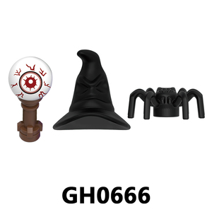G0185 Mini Blocs de Construction Horreur à Collectionner : <span class=keywords><strong>Petit</strong></span> <span class=keywords><strong>Garçon</strong></span> Sorcière, Loup-<span class=keywords><strong>garou</strong></span>, Citrouille Rire, Zombie, Tête de Citrouille, Sorcière, Comte - Jouets Cadeaux pour Enfants - Product Image 5