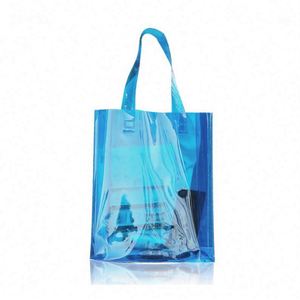 Sac de shopping holographique transparent imperméable en gros, sac à bandoulière laser, sac fourre-tout en PVC irisé holographique - Product Image 1