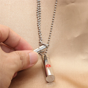 yunnique Stainless Steel Medical Pendant <b>Necklace</b> Men's Geometric <b>Long</b> Chain 280658 - Product Image 2