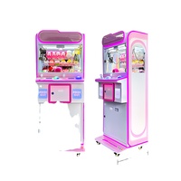 Machine à griffes LED colorée et attrayante pour 1 joueur, avec peluches pour usage en arcade