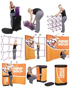 Toile <span class=keywords><strong>de</strong></span> <span class=keywords><strong>fond</strong></span> pliante portable d'extérieur Pop Up Banner Exhibit Trade Show Display Stand - Product Image 3