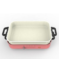 Mini Barbecue de Table Électrique Portable Coréen BBQ Friteuse Plaque Chauffante avec Takoyaki et Hot Pot Pan Barbecue Contact Grill