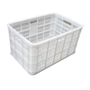 100% Food Grade Meat Vegetables And Fruits Transport Crate Fish Turnover Box Stacked And Nested Plastic Crate With Factory Price