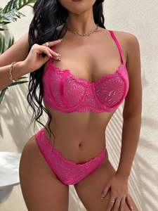 Marque privée Prix compétitif Femmes chinoises en sous-vêtements <span class=keywords><strong>Sexy</strong></span> Mesh Underwire <span class=keywords><strong>Sexy</strong></span> Bra & Slip Sets Calcinha Transparente - Product Image 2
