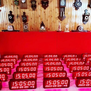 Reloj Sincrónico <span class=keywords><strong>Compas</strong></span> con <span class=keywords><strong>Puerta</strong></span> de Vidrio, Interior Impermeable, Apertura Lateral, Diseño Posmoderno, Sistema de Hora Estándar <span class=keywords><strong>para</strong></span> Uso Público - Product Image 2