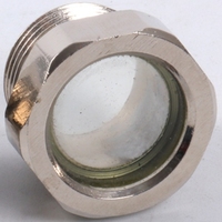 Jauge de niveau d'huile en acier inoxydable, jauge de niveau d'huile en alliage d'aluminium/laiton, jauge d'observation de liquide pour réservoir de carburant fileté