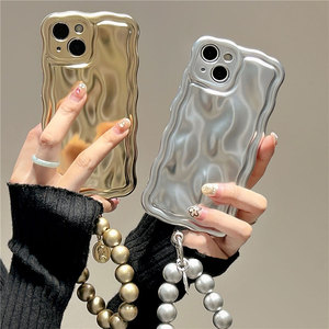 Funda de teléfono de silicona para Iphone 16 15 14 13 12 11 Plus Pro Max patrón de meteorito galvanizado de lujo con cordón Sjk559 Laudtec - Product Image 1