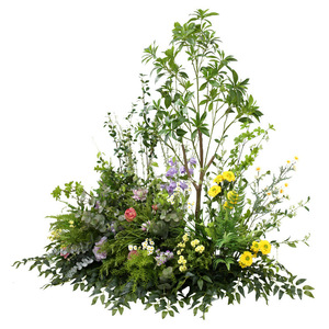 Ensemble de <span class=keywords><strong>fleurs</strong></span> artificielles en soie pour intérieur/extérieur, simulation d'<span class=keywords><strong>arbre</strong></span> en pot, arrangement floral, ornements de coin de fenêtre, plantes - Product Image 5