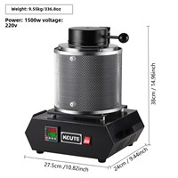Petit four électrique domestique résistant aux hautes températures Graphite cuivre or fusion alchimie équipement noyau de moteur en métal