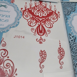 Nouveau produit en gros, <span class=keywords><strong>tatouage</strong></span> temporaire au henné rouge, dentelle, <span class=keywords><strong>tatouage</strong></span> <span class=keywords><strong>sexy</strong></span> pour femmes, art corporel, <span class=keywords><strong>tatouage</strong></span> au henné, autocollant pour les mains - Product Image 6