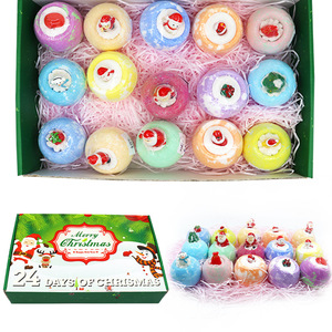 Boules de bain effervescentes de Noël, sels marins 90-100g, Père Noël, sapin de Noël, bonhomme de neige, bottes, bombes de bain aromathérapie - Product Image 3