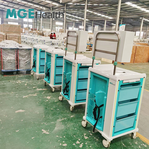 Xe đẩy cấp cứu hiện đại 5 ngăn kéo, hộp gây mê trong suốt, khung hợp kim nhôm, dùng trong bệnh viện, sử dụng lâm sàng - Product Image 5