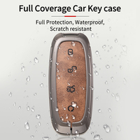 Étui de protection en cuir pour clé de voiture intelligente, compatible avec Denza X EV DM-i 2022 2023, accessoires de clé de voiture
