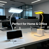 Lampe de bureau rechargeable à LED avec support pour stylo, veilleuse pour dortoir universitaire, lampe de lecture pour bureau et étude