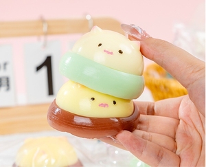 Juguete Blandito con Forma de Hámster Kawaii, Pelota Antiestrés con Temática de Comida, Juguete Blando de TPR Mochi para Niños y Adultos, Regalos y Fiestas - Product Image 1