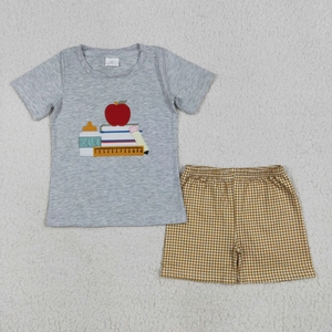 Conjunto de Pantalones Cortos Verdes para Niños con Bordado - Product Image 3