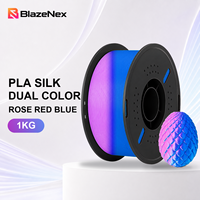 Filament d'impression PLA Pro bicolore haute résistance, extrusion constante, bobine de 1 kg, fabrication de modèles décoratifs, rouge, 1,75 mm, BlazeNex