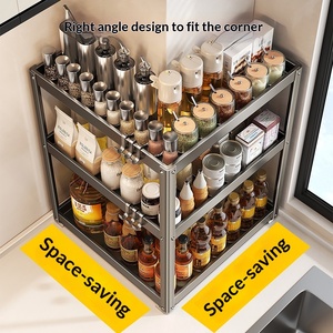 Estante Esquinero para Especias Ermo Kitchen 2026, Nuevo Modelo Multifuncional, Tipo Vertical, Organizador Metálico para Almacenamiento de Especias en la Encimera - Product Image 2