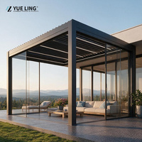 Pergola Bioclimatique Motorisée en Aluminium Sur Mesure, Étanche, à Lames Orientables, Revêtement Poudré, Écologique, Tailles Personnalisables, Balcon, Protection UV