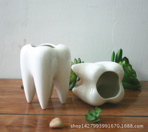 Pot de fleurs en céramique miniature pour plantes succulentes, forme originale et mignonne, blanc émaillé, mini pot de bonsaï décoratif, vente chaude - Product Image 5