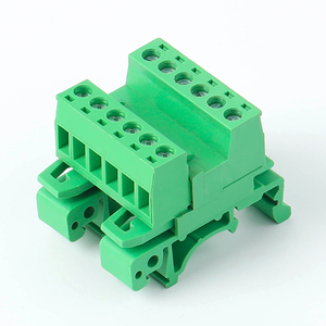 2edgukr-5. 08mm + 2edgk-5. 08mm RS màu xanh lá cây PA66 300V WS Din Rail khối thiết bị đầu cuối - Product Image 1