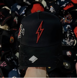 Gorras de <span class=keywords><strong>B</strong></span>éisbol de Gamuza de 5 Paneles con Ala Ancha, Calidad G5, con Detalles en Oro Rosa 24K, Modelo <span class=keywords><strong>B</strong></span> CROSS, para Barbas - Product Image 5