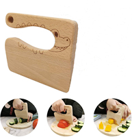 Jouets de cuisine en bois en gros pour enfants : couteaux et coupe-légumes sécurisés