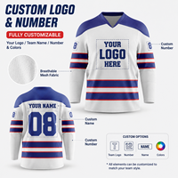 Maillot de hockey sur glace brodé sur mesure pour joueurs adultes et jeunes, pour compétitions d'équipe et utilisation en match, commandes en gros pour équipes et commandes en vrac