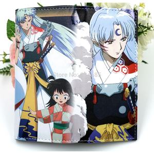 Portefeuille en cuir PU coloré Anime Inuyasha Sesshoumaru, long portefeuille pour hommes et femmes - Product Image 3