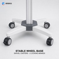 Chariot médical pour bronchoscope avec support de moniteur VESA, double étagère et plateau pour salle d'endoscopie, hôpital, vente en gros, OEM