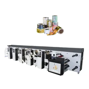 Hoge Efficiëntie Led/Uv Unit 6 Kleur Flexo Printing Machine Voor Label Papier