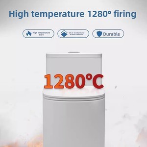 Inodoro de una pieza para el hogar, de cerámica, con bombeo, para apartamentos pequeños, sifón de remolino súper potente, gran calibre, ahorrador de agua, desodorante, silencioso - Product Image 4