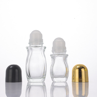 Bouteilles à rouleaux en verre ambré transparent de 30ml 50ml 60ml 100ml Bouteilles de déodorant vides et rechargeables Bouteilles à roller de voyage pour bricolage