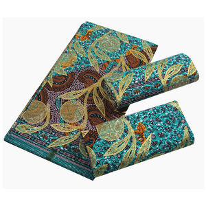 LIULANZHI Nouveaux Tissus Africains pour Femmes, 6 Yards, Tissus de Robe Imprimés <span class=keywords><strong>Cire</strong></span> Dorée 100% Coton ML30SJ366-ML30SJ375 - Product Image 1