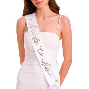 PARTYMENT Fascia Cerimoniale Multicolore Best-seller per Addii al Celibato, Sposa e Matrimoni - Fascia da Spalla Dorata per la Sposa - Product Image 5