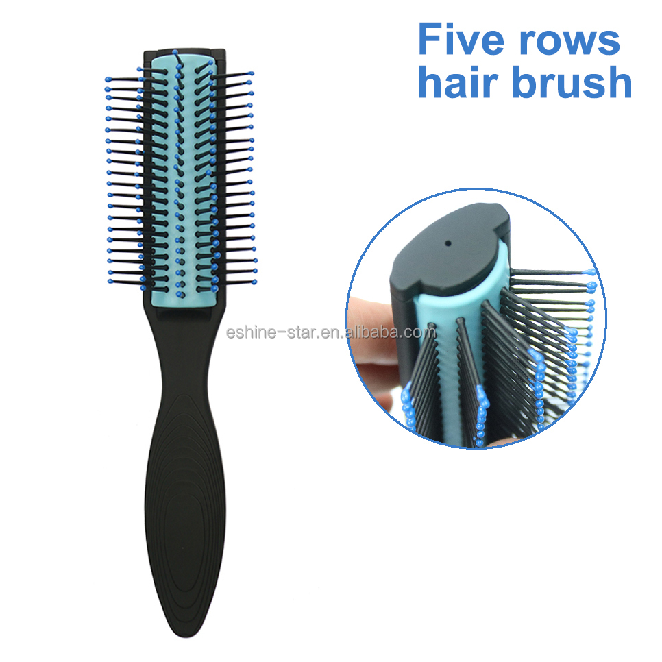 Brosse à cheveux cinq rangées