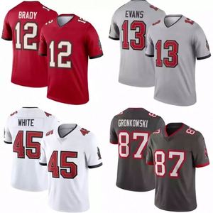 New Tampa Bay City genähtes Fußballtrikot Herren Top Qualität Buccaneers 12 Brady Fußballtrikot