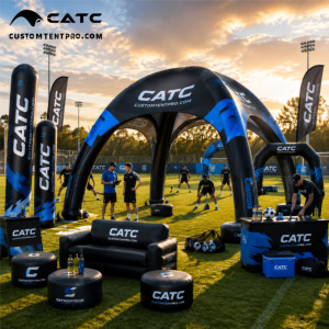 Conjunto Inflable para Eventos Deportivos CATC |   Paquete <span class=keywords><strong>de</strong></span> Muebles para Carpa Impermeable y Hermética con Pilar Arqueado |   Personalización <span class=keywords><strong>de</strong></span> la Marca del Campamento <span class=keywords><strong>de</strong></span> Entrenamiento <span class=keywords><strong>de</strong></span> Fútbol - Product Image 1