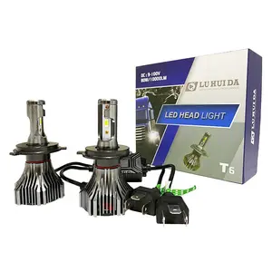 T6 DC 9-100W voiture phare LED camion SUV H13 9004 9007 H4 phare LED 60W 14000LM 360 phare LED lampe frontale