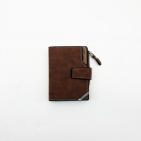 Dompet Pendek Pria Model Retro Motif Garis Kasual, Dompet Pendek Kulit PU Kanvas, Tempat Kartu Vintage, Dompet Motif Garis-garis Retro untuk Pria