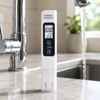 Testeur de qualité de l'eau numérique 3-en-1 TDS EC Température, haute précision, design moderne, portable, en PP, pour usage en jardin