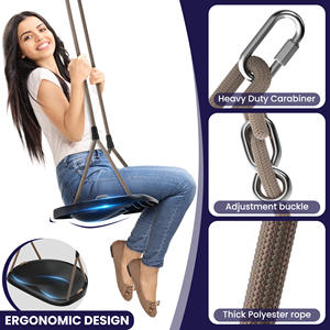 Ropecube ที่นั่งแบบแกว่งรูปตัวยูปรับความสูงได้เบาะ400lbs นั่งสบายสำหรับเด็กและผู้ใหญ่ - Product Image 4